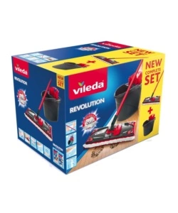 SISTEMA LAVAPAVIMENTI VILEDA "REVOLUTION BOX" CON DUE PANNI IN MICROFIBRA